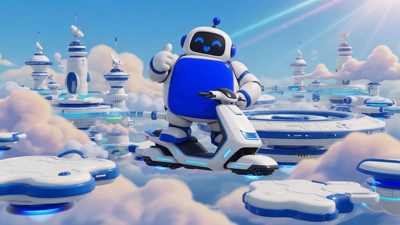 Big Base riding through the sky city